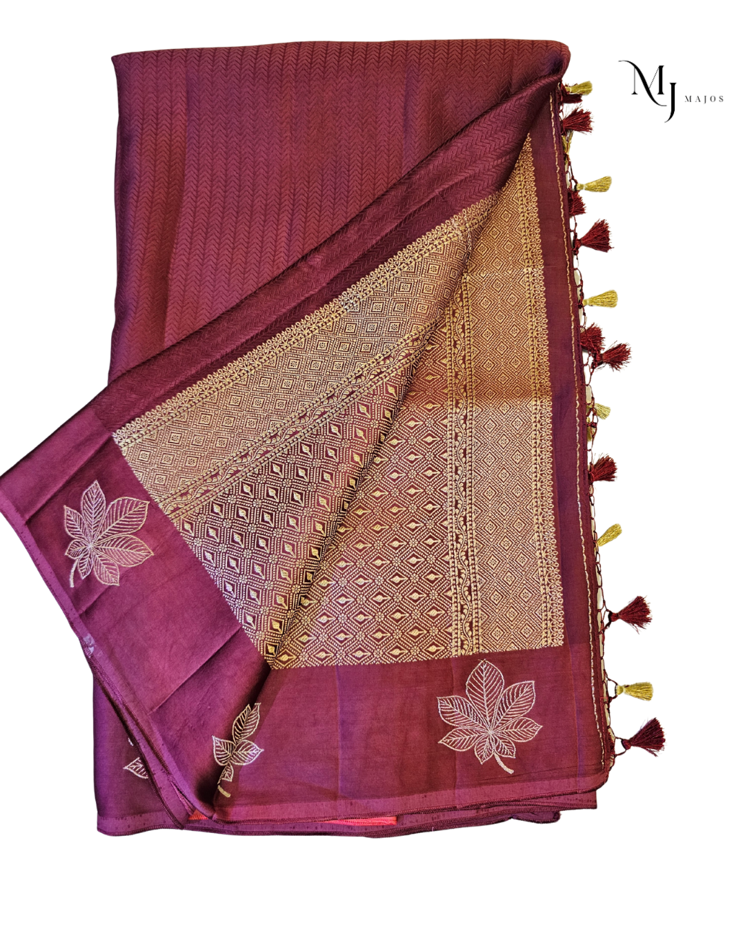 Ombre tri colour Mushru Silk saree