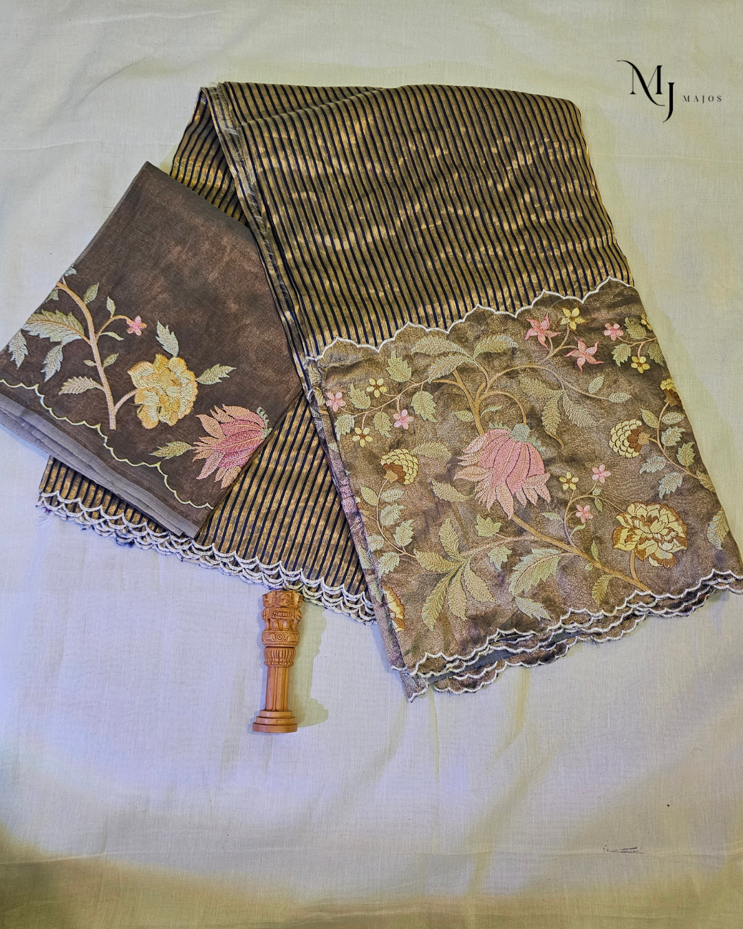 Blue Pure Kora Tissue Saree