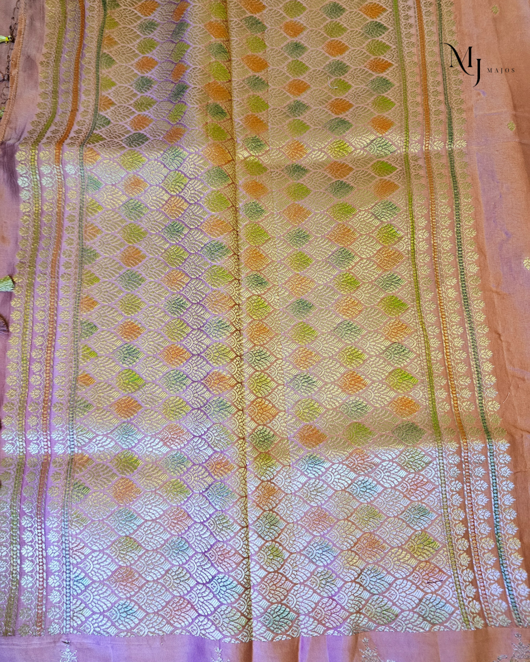 Nude colour Mushru Silk saree