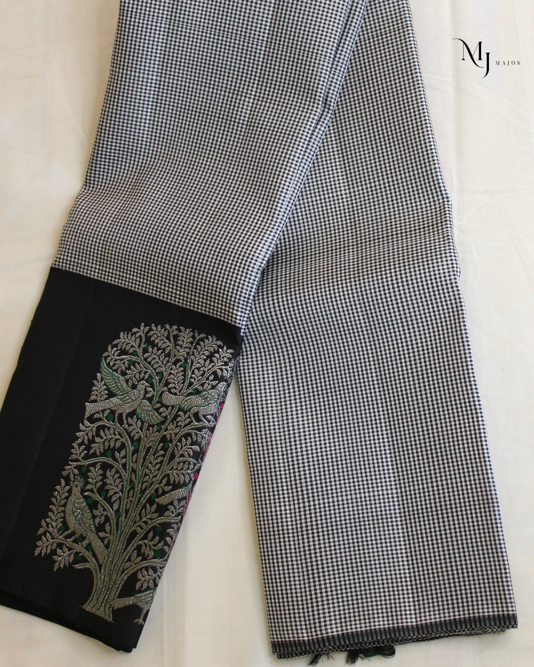 Pure Balck Kancheepuram  Silk saree
