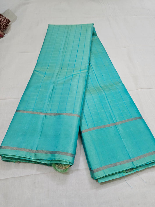 A7-Sea green pure soft silk saree - Majos