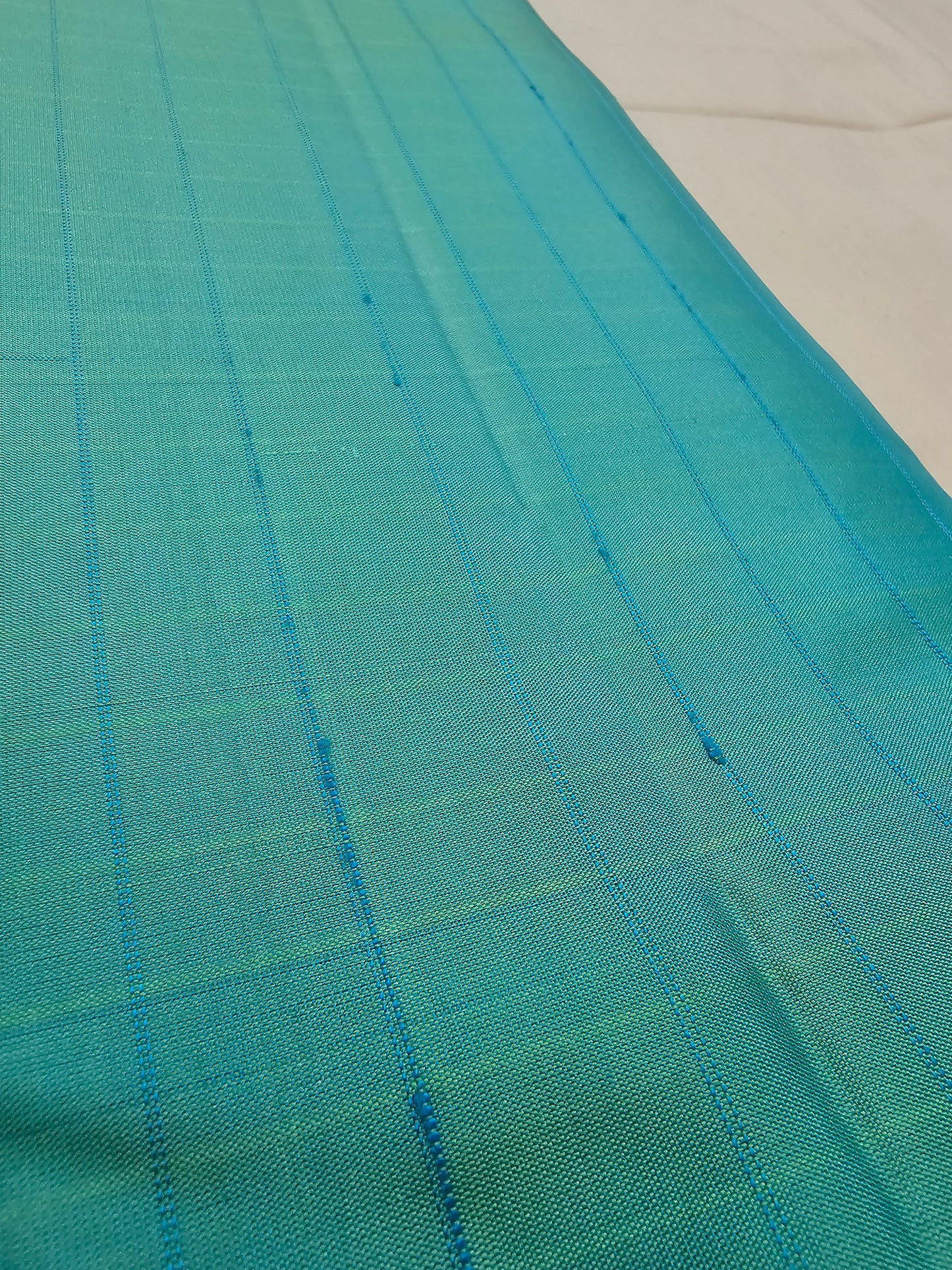 A7-Sea green pure soft silk saree - Majos