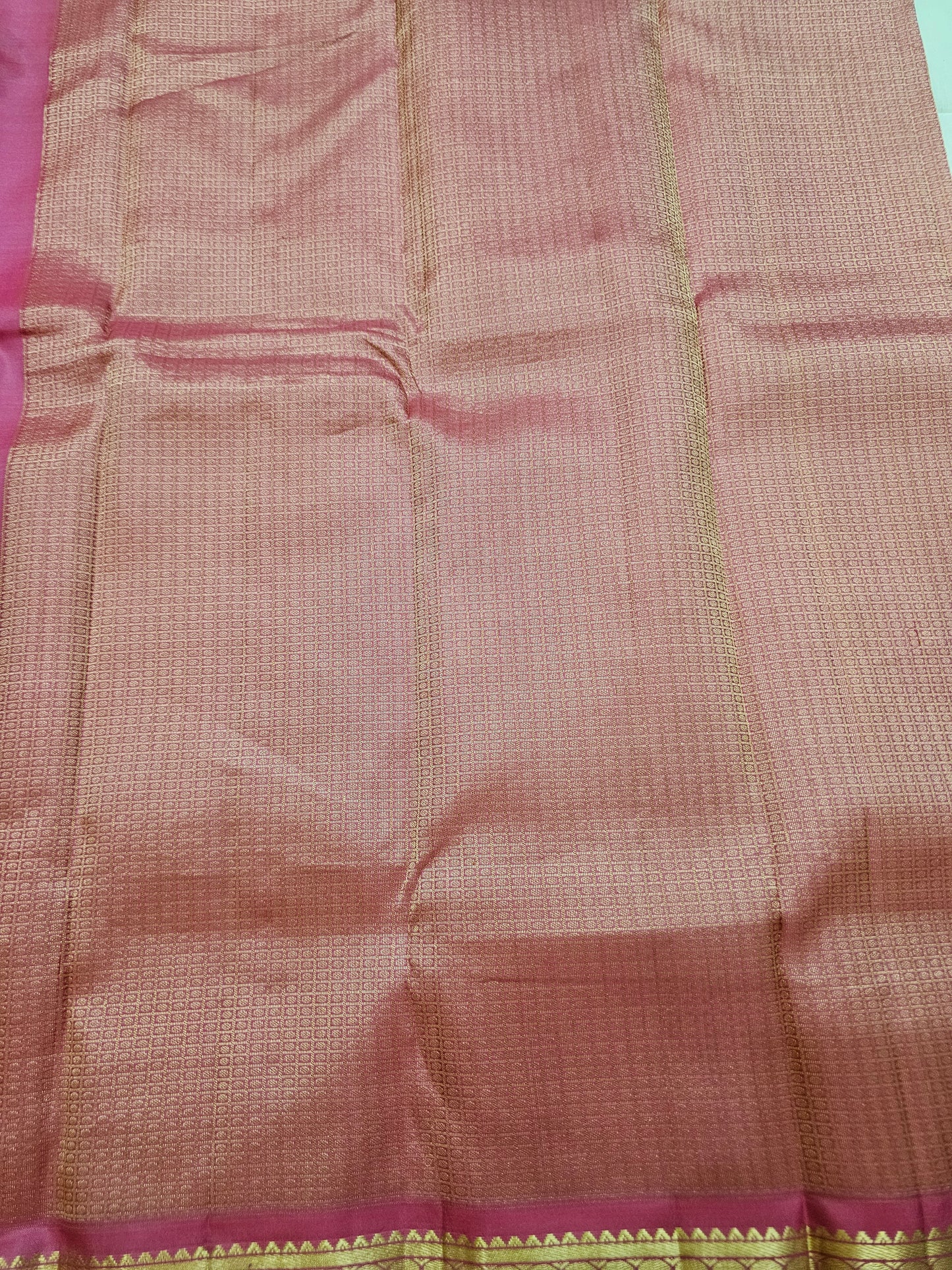 A4- Mustard colour body- ganga jamuna border pure soft silk saree - Majos