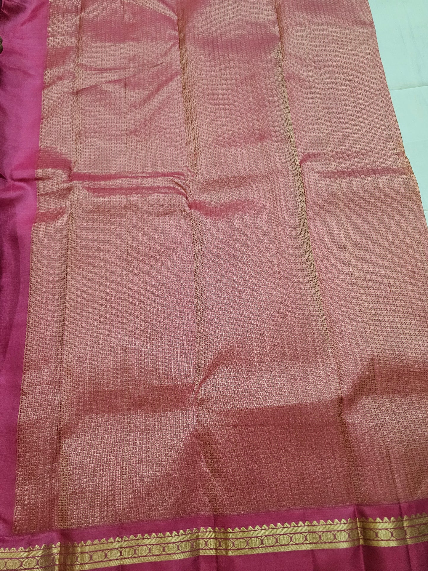 A4- Mustard colour body- ganga jamuna border pure soft silk saree - Majos