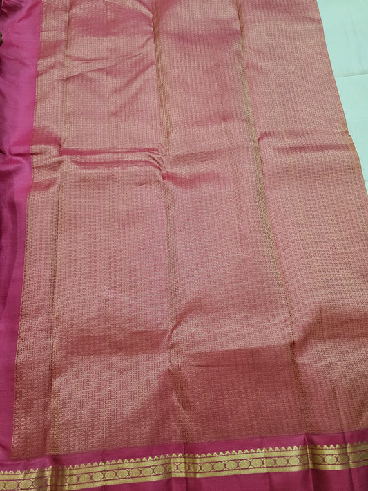 A4- Mustard colour body- ganga jamuna border pure soft silk saree - Majos