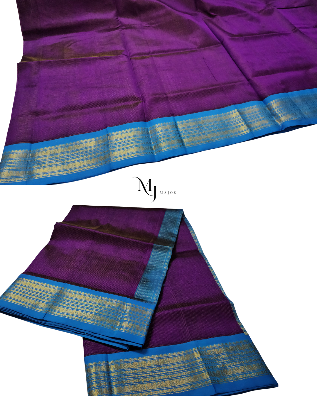 A25- Violet and Blue Silk Cotton - Majos