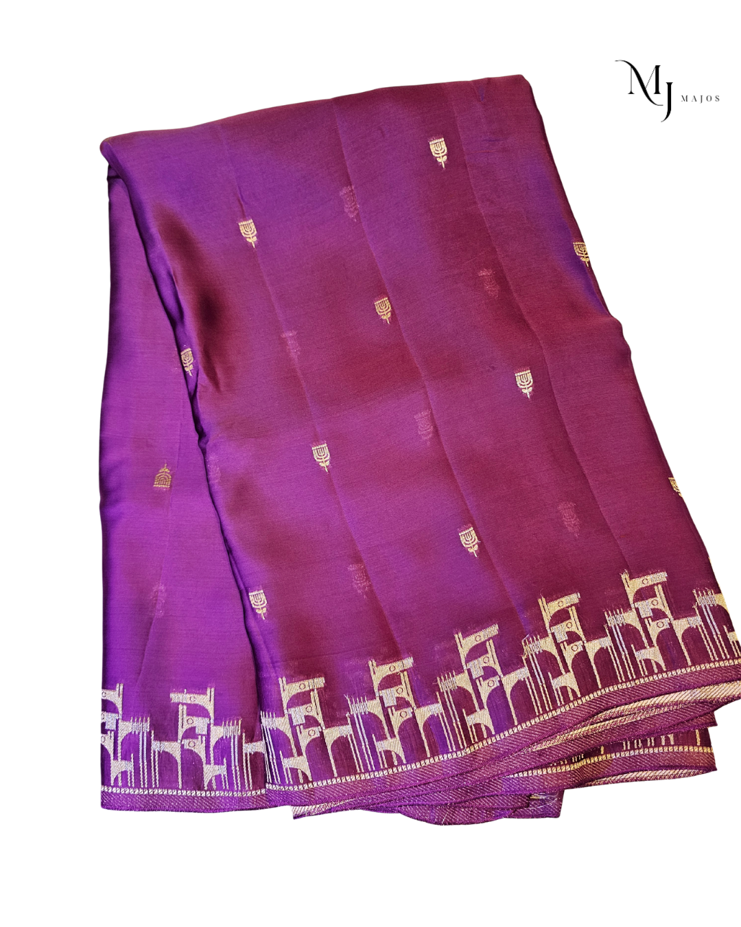 Purple Musher Silk Saree