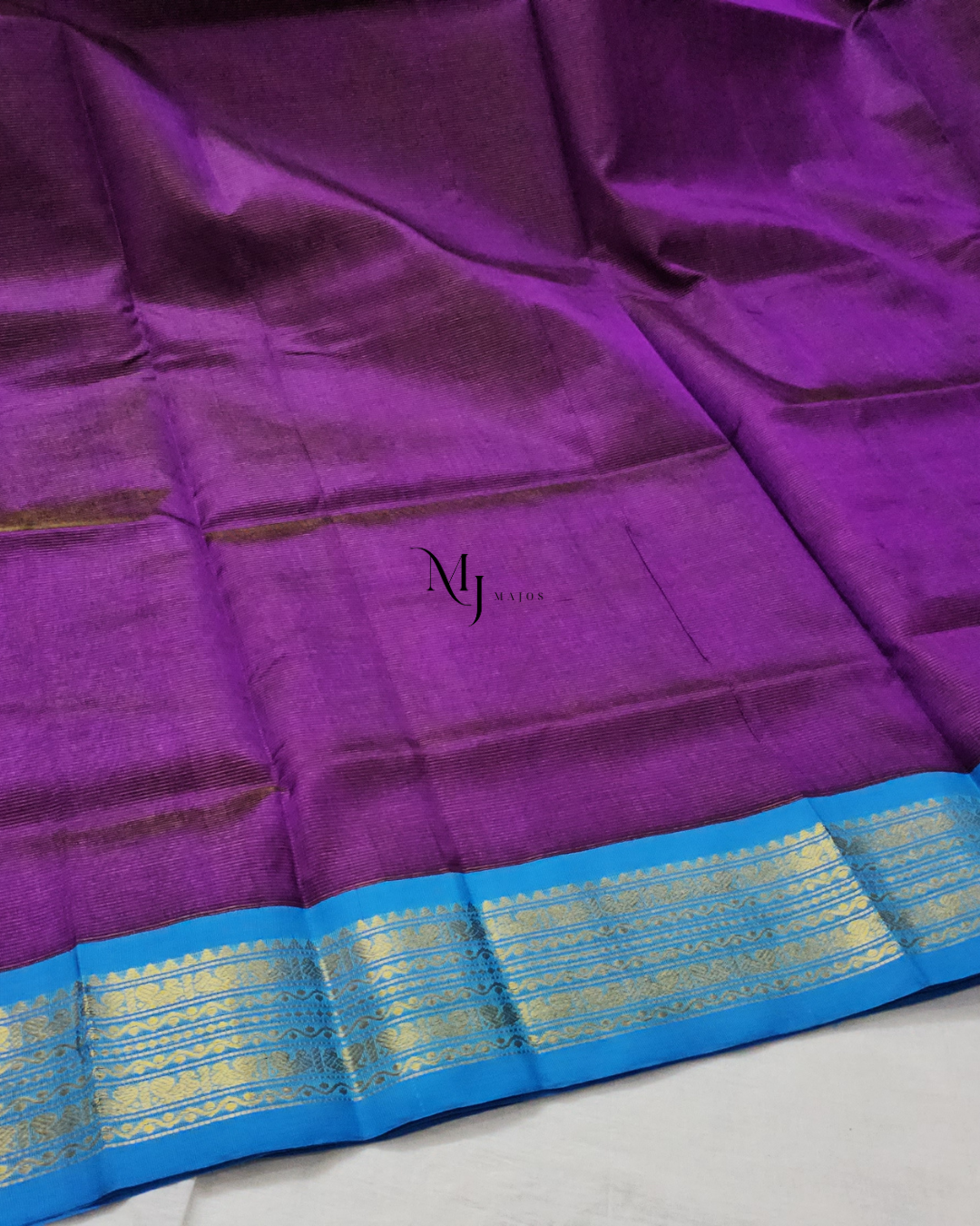 A25- Violet and Blue Silk Cotton - Majos