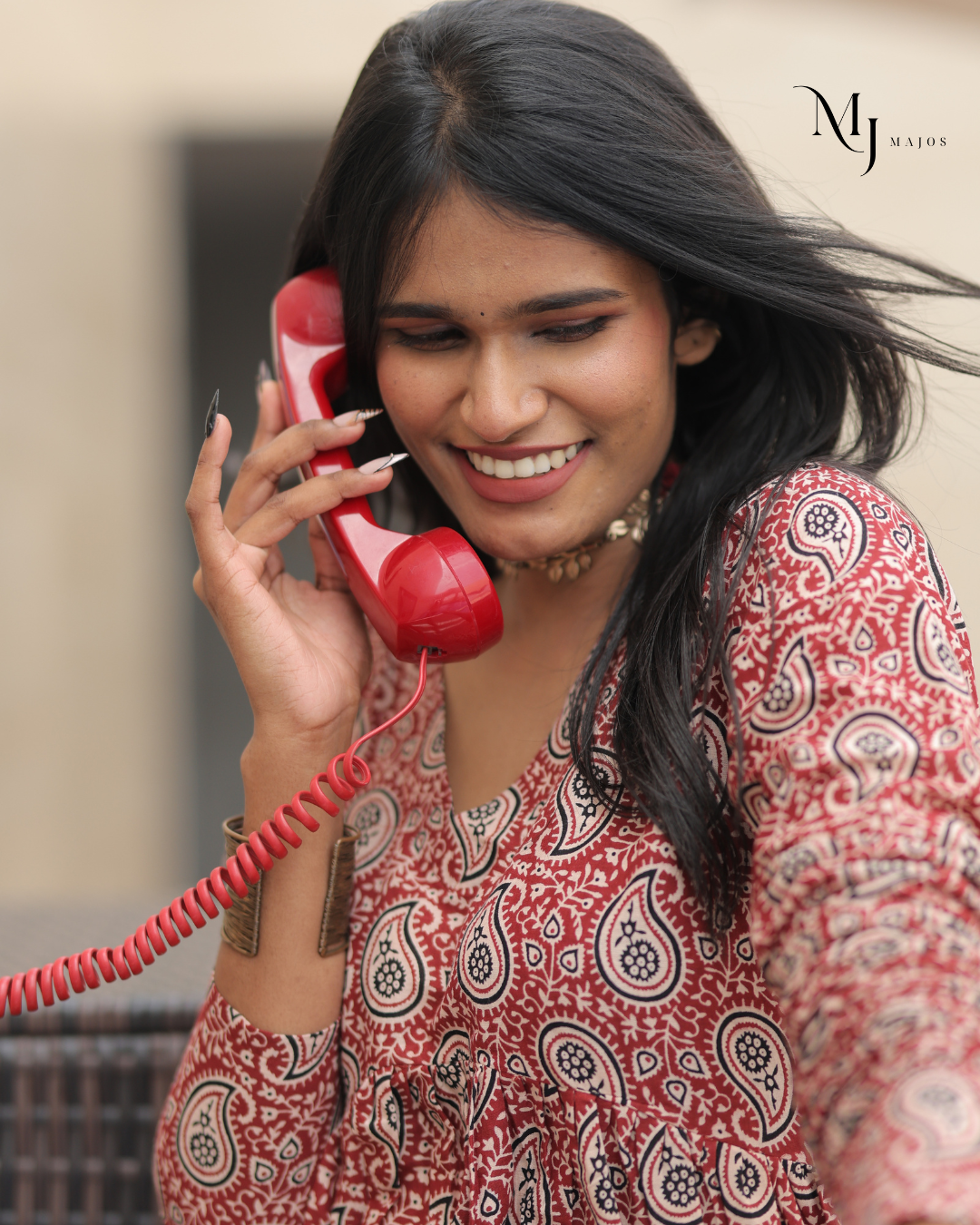 Cotton Maxi Dress- Maroom Mango Design