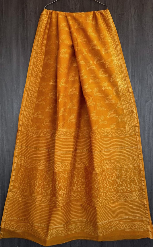 A105- Mustard Chanderi