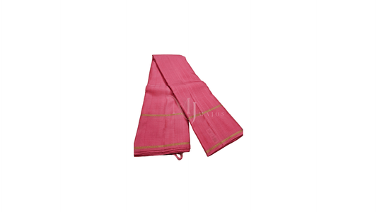 A1- Peach self colour Kanchipuram silk saree - Majos